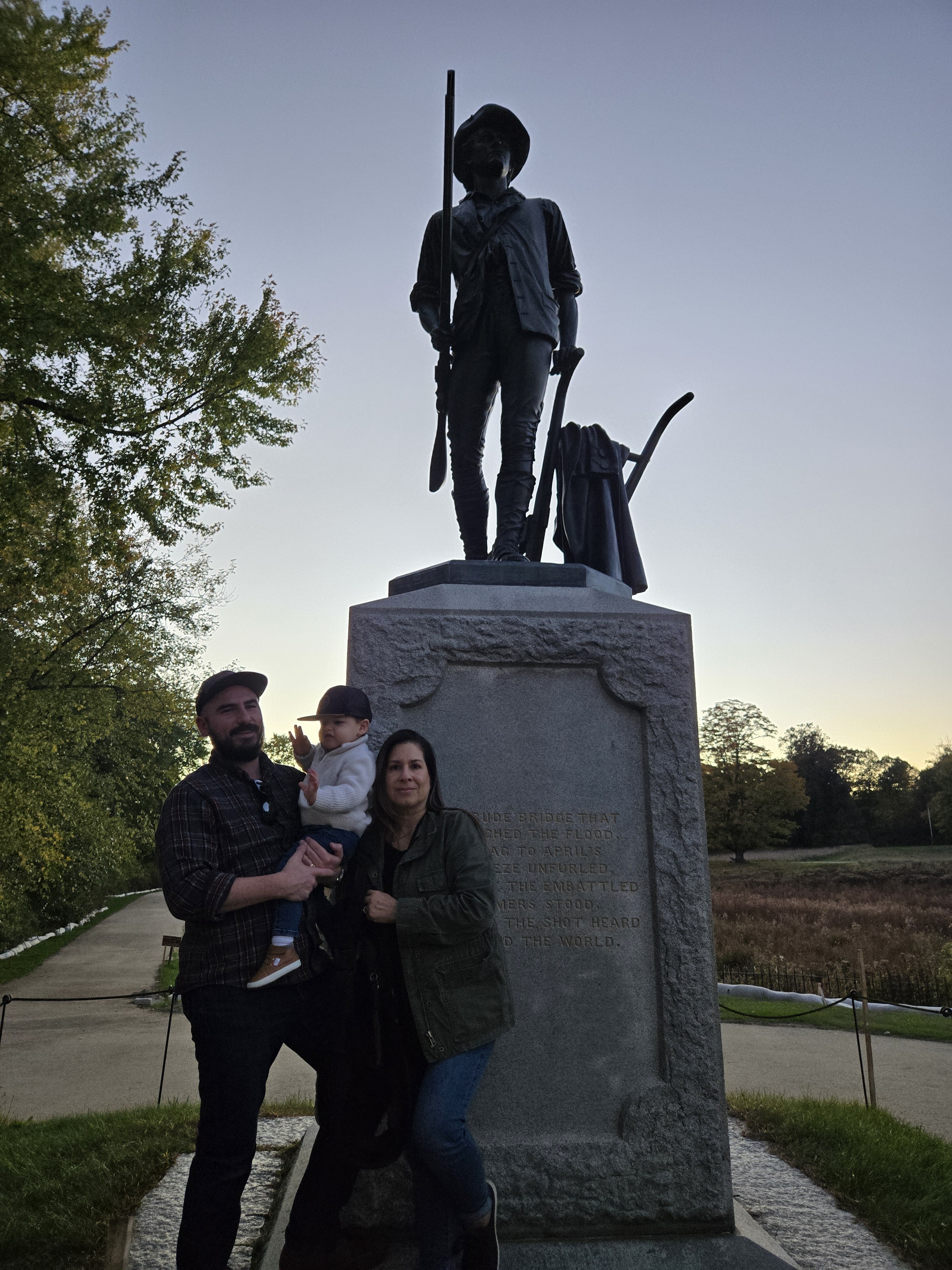 Family at the Minute Man statue in Concord, Massachusetts, representing long-term legacy planning